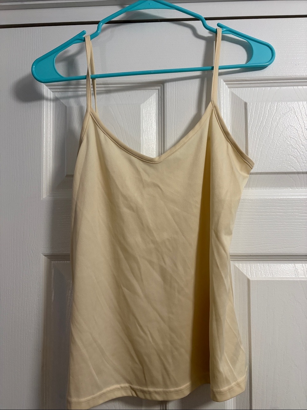 Women’s Lightweight Cream Spaghetti Strap Tank Top